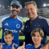 Gusttavo Lima leva os filhos ao Serra Dourada e fala sobre sua paixão por Cruzeiro e Vila Nova