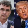 Flávio Bolsonaro aguarda encontro com Trump nos EUA